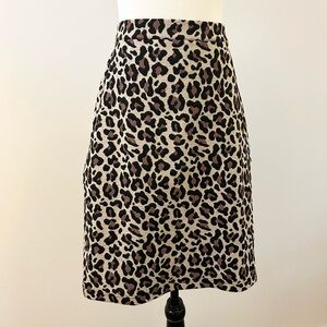 MAEVE, Anthropologie Leopard Stretch Knit Pencil Skirt - size Small